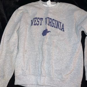 WV gray crewneck sweatshirt